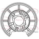 Apec Brake Disc Splash Panel Rear Right ASG1166