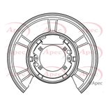 Apec Brake Disc Splash Panel Rear ASG1177