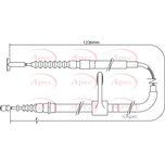Apec Handbrake Cable Rear Left CAB1003