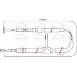 Apec Handbrake Cable Rear Right CAB1004