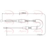 Apec Handbrake Cable CAB1014