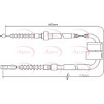 Apec Handbrake Cable Rear Left or Right CAB1017