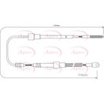 Apec Handbrake Cable Rear Left or Right CAB1020
