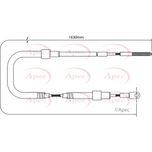 Apec Handbrake Cable Rear Left or Right CAB1021