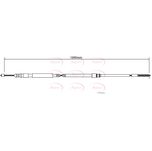Apec Handbrake Cable Rear Left CAB1022