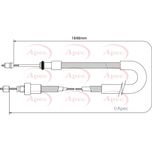 Apec Handbrake Cable Rear Right CAB1033