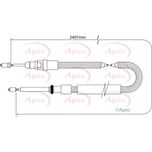 Apec Handbrake Cable Rear Left or Right CAB1034