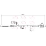 Apec Handbrake Cable Rear Left CAB1036