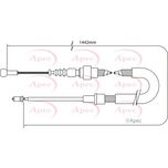 Apec Handbrake Cable Rear Left or Right CAB1040