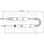 Apec Handbrake Cable Rear Left or Right CAB1046