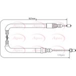 Apec Handbrake Cable Rear Left CAB1050