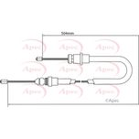 Apec Handbrake Cable Front CAB1058