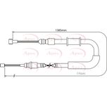 Apec Handbrake Cable Rear Left or Right CAB1070