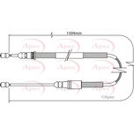 Apec Handbrake Cable Rear Left or Right CAB1073