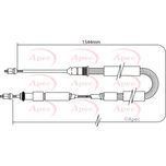 Apec Handbrake Cable Rear Right CAB1077