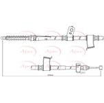 Apec Handbrake Cable Rear Left CAB1079
