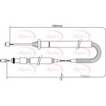 Apec Handbrake Cable Rear Right CAB1081