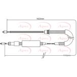 Apec Handbrake Cable Rear Left or Right CAB1087