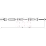 Apec Handbrake Cable Rear Left CAB1089