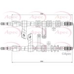 Apec Handbrake Cable Rear Left or Right CAB1092