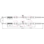 Apec Handbrake Cable Rear Left or Right CAB1095