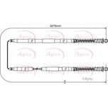 Apec Handbrake Cable Rear Left or Right CAB1098