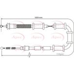 Apec Handbrake Cable Rear Left or Right CAB1103