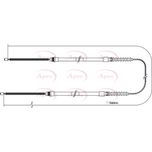 Apec Handbrake Cable Rear Left or Right CAB1105