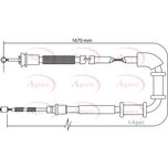 Apec Handbrake Cable Rear Left CAB1107