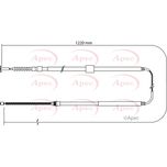 Apec Handbrake Cable Rear Right CAB1114