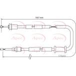 Apec Handbrake Cable Rear Left or Right CAB1121