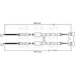 Apec Handbrake Cable Rear Left or Right CAB1126