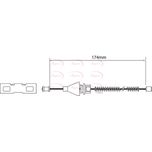 Apec Handbrake Cable Rear Left or Right CAB1137