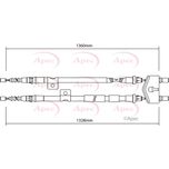 Apec Handbrake Cable Rear Centre CAB1139