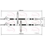 Apec Handbrake Cable CAB1140