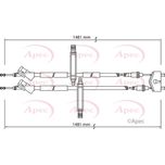 Apec Handbrake Cable CAB1143
