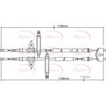 Apec Handbrake Cable Rear Left or Right CAB1146