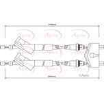 Apec Handbrake Cable Rear Centre CAB1149
