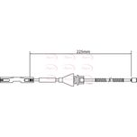Apec Handbrake Cable Rear Left or Right CAB1153