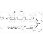 Apec Handbrake Cable Rear Left or Right CAB1155
