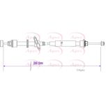 Apec Handbrake Cable Rear Left CAB1156