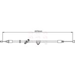 Apec Handbrake Cable Rear Right CAB1158