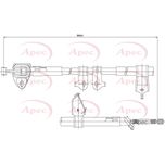Apec Handbrake Cable Rear Right CAB1161