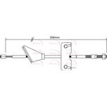 Apec Handbrake Cable Rear Left CAB1165