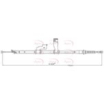 Apec Handbrake Cable Rear Right CAB1166