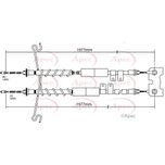 Apec Handbrake Cable Rear Left or Right CAB1168