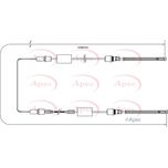 Apec Handbrake Cable Rear Left or Right CAB1171