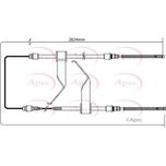 Apec Handbrake Cable Rear Left or Right CAB1172