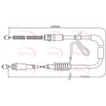 Apec Handbrake Cable Rear Right CAB1176