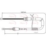 Apec Handbrake Cable Rear Left CAB1178